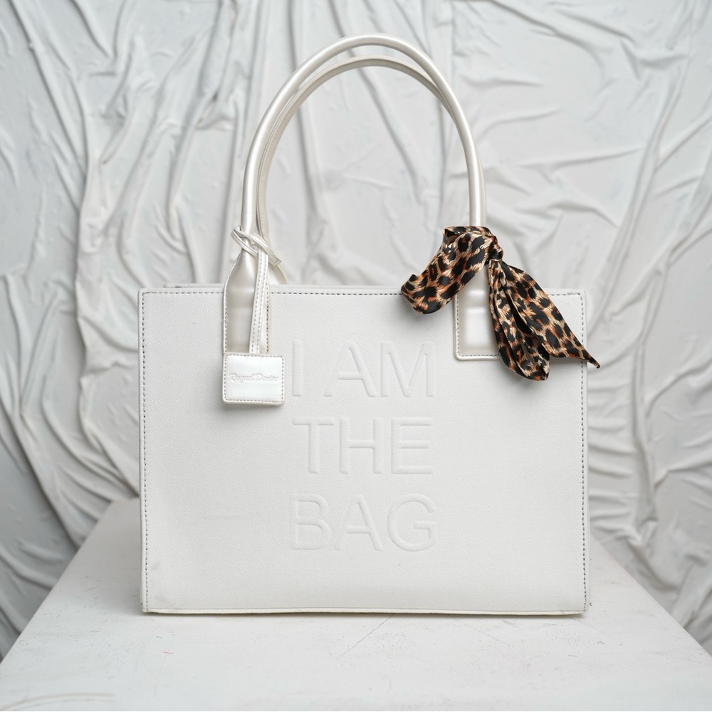 The RD “I AM THE BAG” Handbag Tote ™️ -  Off White Denim